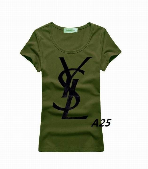 YSL short round collar T woman S-XL-153